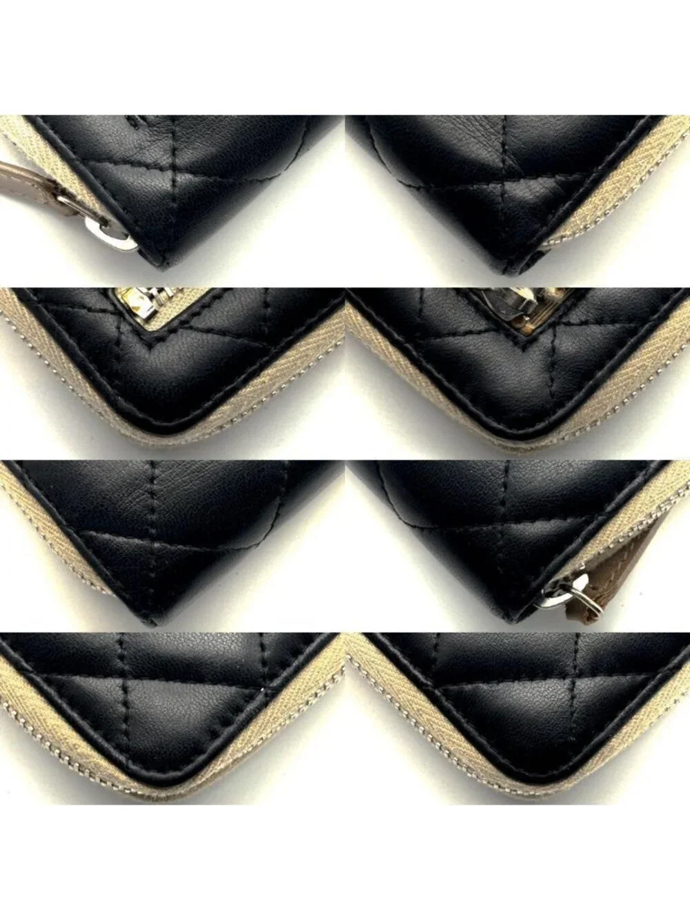 Chanel Wallet Quilted Zip Around Bifold